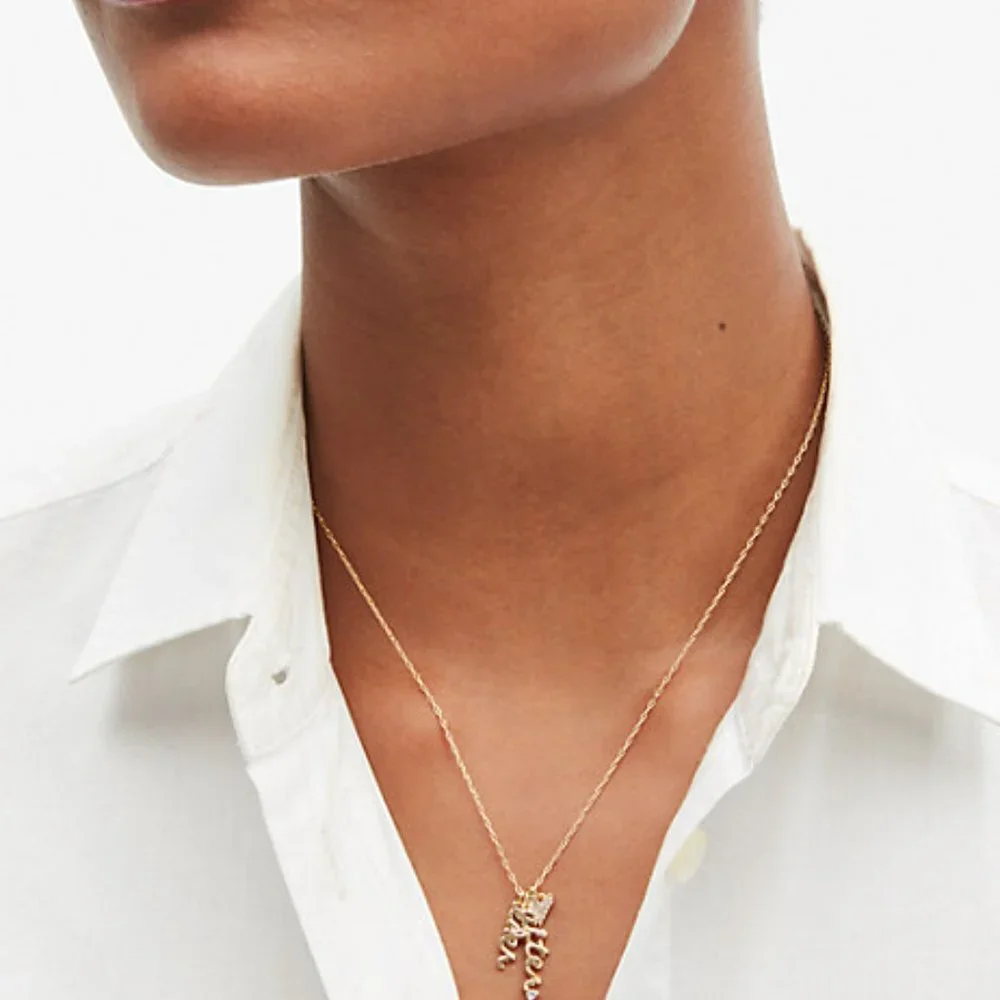 Kate Spade say yes ever after charm necklace